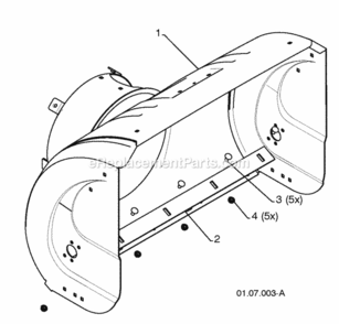 Page B Diagram and Parts List for 96194000901 2010-06 Husqvarna Snow Blower