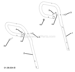 Part Location Diagram of 419798X431 Poulan Loop Handle Left Hand