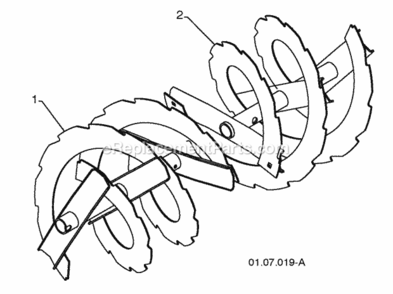Part Location Diagram of 420498X421 Husqvarna Auger Assembly 30 Right Hand