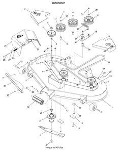 Part Location Diagram of 522744702 Husqvarna DECK w/DECALS