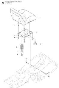 Seat Diagram and Parts List for RIDER175 (966828501)(2008-05) Husqvarna Lawn Mower