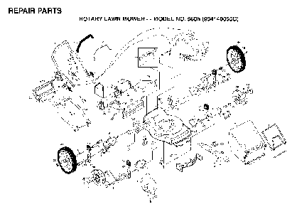 Repair Parts Diagram and Parts List for 560H (954140055C)(1999-04) Husqvarna Lawn Mower
