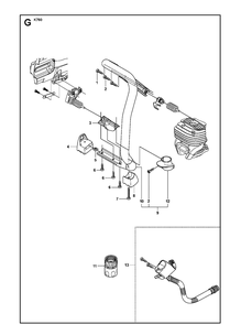 Ground Support Diagram and Parts List for K760 2011-08 Husqvarna Lawn Tractor Accessories