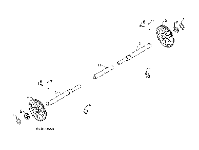 Axle/gears Diagram and Parts List for 96193009703  Husqvarna Snow Blower