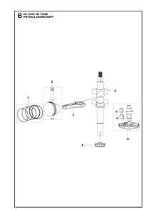 Part Location Diagram of 531147242 Husqvarna Crankshaft