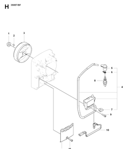 Part Location Diagram of 596813001 Husqvarna Ignition Module Assembly