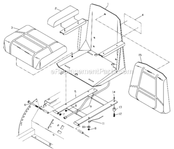 Part Location Diagram of 539104565 Husqvarna SEAT BACK CUSHION