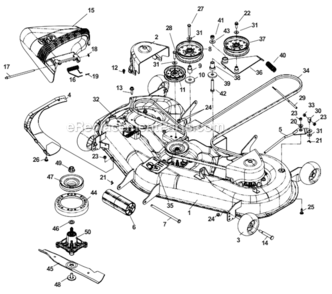 Part Location Diagram of 539109550 Husqvarna Deck Weldment 48