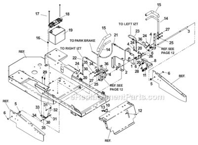 Part Location Diagram of 539107530 Husqvarna Battery Support Right