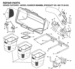 Product Complete Diagram and Parts List for 960730002 2007-03 Husqvarna Lawn Tractor Accessories