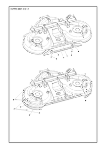 52-Inch/132cm Cutting Deck Diagram and Parts List for C132 (967293801)(2019-09) Husqvarna Lawn Tractor Accessories
