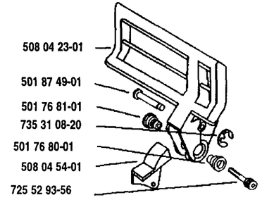 Hand Guard Diagram and Parts List for ELECTRIC16 1993-05 Husqvarna Chainsaw