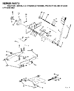 Mower Lift / Deck Lift Diagram and Parts List for GTH2548B (954572004)(2004-02) Husqvarna Lawn Tractor