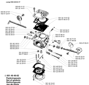 Part Location Diagram of 503653101 Husqvarna 