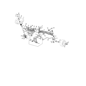 Steering Diagram and Parts List for 917289580  Husqvarna Lawn Tractor