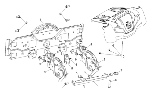 Control Panel And Discharge Chute 5 Diagram and Parts List for ST327 (97046940100)(2020-05) Husqvarna Snow Blower