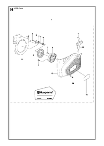 Starter Diagram and Parts List for K970CHAIN 2011-12 Husqvarna Circular Saw