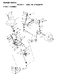 Steering Diagram and Parts List for GTH2550XPB (954567116)(2001-02) Husqvarna Lawn Tractor