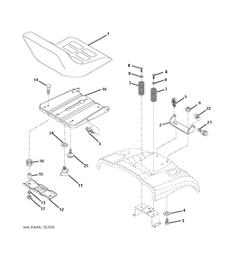 Seat Diagram and Parts List for CTH150 (96061018202)(2007-09) Husqvarna Lawn Tractor