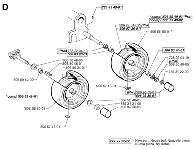 Wheels And Tires Diagram and Parts List for R850HST 1998-03 Husqvarna Lawn Tractor