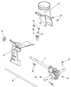 Auger Housing And Impeller 6 Diagram and Parts List for ST424T  Husqvarna Snow Blower