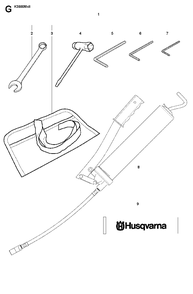 Accessories Diagram and Parts List for K3600MKII 2007-01 Husqvarna Circular Saw