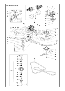 61-Inch/155cm Cutting Deck 7 Diagram and Parts List for C155 (967293901)(2019-09) Husqvarna Lawn Tractor Accessories