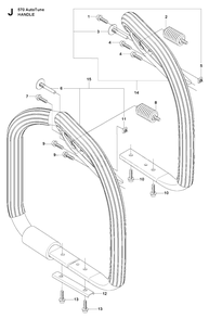Handle Diagram and Parts List for 570AUTOTUNE 20104500001 - 20130900000 Husqvarna Chainsaw