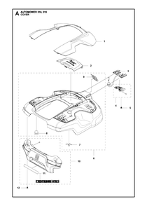 Cover Diagram and Parts List for 315 2016-02 Husqvarna Lawn Mower