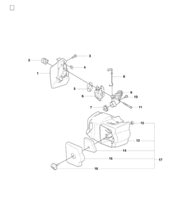 Carburetor And Air Filter Diagram and Parts List for 323HD60 20081400001-20090400000 Husqvarna Hedge Trimmer