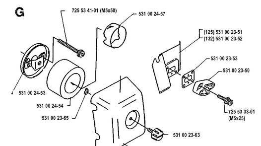 Air Filter Diagram and Parts List for 132LD 19904400001-19920100000 Husqvarna Edger