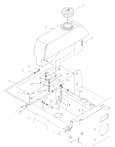 Kawasaki And Kohler Fuel Assembly Diagram and Parts List for ZTH6123KAA (968999203)(2006-04) Husqvarna Lawn Mower