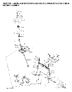 Steering Diagram and Parts List for LT16542 (96013001900)(2006-02) Husqvarna Lawn Tractor