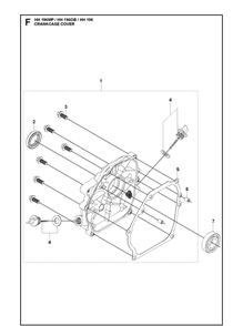 Crankcase Cover Diagram and Parts List for HH196OB (970505401)(2021-01) Husqvarna Engine