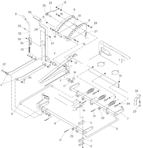 Deck Lift Diagram and Parts List for LZ6130 (968999675)(2007-12) Husqvarna Lawn Mower