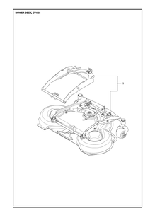 103cm Cutting Deck Diagram and Parts List for R418TS  Husqvarna Lawn Mower