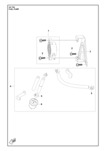 Fuel Pump Diagram and Parts List for HV764  Husqvarna Engine