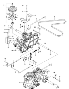 Hydraulic Pump - Motor Diagram and Parts List for Z142 (96792480100)(2018-10) Husqvarna Lawn Mower