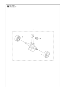 Crankshaft Diagram and Parts List for 223R 2011 Husqvarna Brush Cutter
