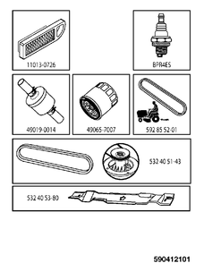 Part Location Diagram of 581990801 Husqvarna Filter