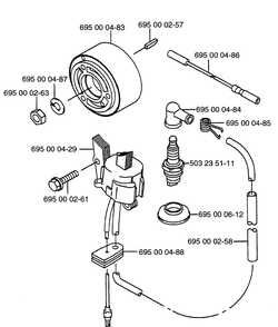 Ignition And Flywheel Diagram and Parts List for 155BT (WR07-8-98)(1998-10) Husqvarna Leaf Blower / Vacuum