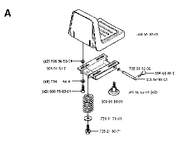Seat Diagram and Parts List for RIDER13RSPECIAL (953533901)(2006-01) Husqvarna Lawn Tractor