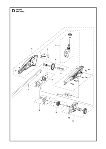 Saw Head Diagram and Parts List for 120ITK4-PH  Husqvarna Pole Saw