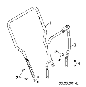 Handle Diagram and Parts List for ST224P  Husqvarna Snow Blower