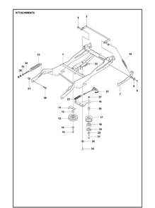 Attachments 2 Diagram and Parts List for R316TX  Husqvarna Lawn Mower