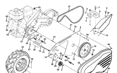 Part Location Diagram of 581576701 Husqvarna Wheel.asm.crt.lh.13x5x6.silver