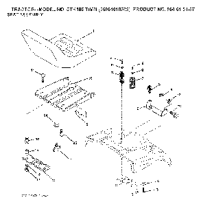 Seat Diagram and Parts List for CTH180TWIN (96061018702, 960610187)(2007-09) Husqvarna Lawn Tractor