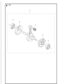 Crankshaft Diagram and Parts List for KV960 2008-12 Husqvarna Lawn Tractor Accessories