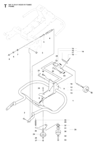 Frame Diagram and Parts List for R175AWD (965105001)(2008-06) Husqvarna Lawn Tractor