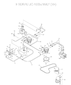 Hydraulic Pump - Motor Diagram and Parts List for IZE4821 (033600000 and Up)(2004-01) Husqvarna Lawn Mower